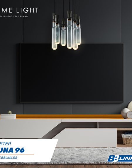 LUNA 96 LUSTER 6*GU10 BLACK/SMOKED GLASS