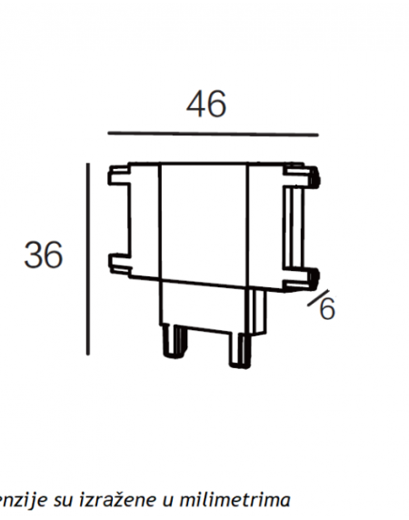 MAGNETIC SLIM KONEKTOR T CRNI (26-A-T)