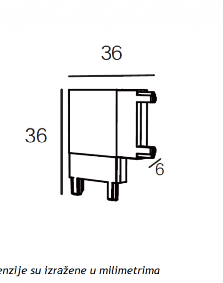 MAGNETIC SLIM KONEKTOR L BELI (26-A-L)