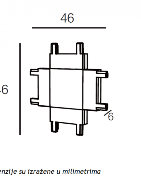 MAGNETIC SLIM KONEKTOR X CRNI (26-A-X)