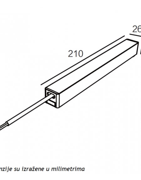 MAGNETIC SLIM NAPAJANJE 26-100W 48V CRNO
