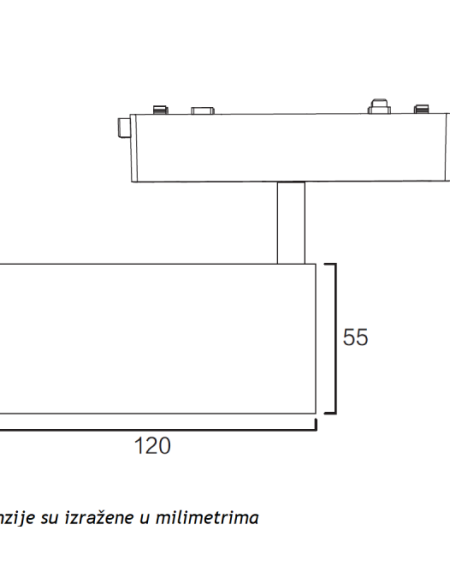 MAGNETIC SLIM REFLEKTOR LED26-055 18W 3000K 24° 48V DC BELI