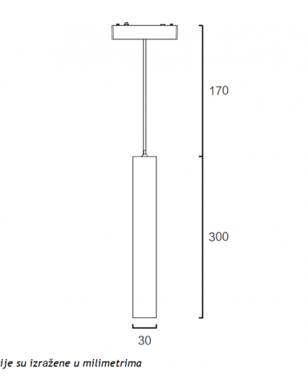 MAGNETIC SLIM VISILICA LED26-D300 6W 3000K 24° 48V DC CRNA