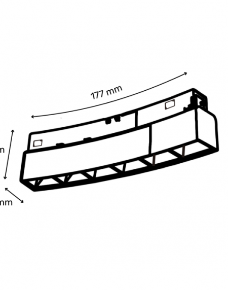 MAGNETIC SVETILJKA GS1000 7W 3000K 36° 48V DC CRNA (R1000)