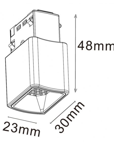 MAGNETIC SVETILJKA LEDR20-1.5W 3000K 24° 48V DC