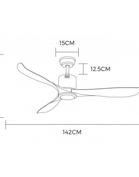 PLAFONSKI VENTILATOR 322 DC CRNI