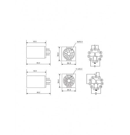 RELE PR-59 24V 3P DC 11PIN