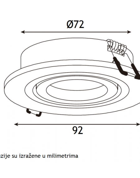 ROZETNA 208 1*GU10 BELA