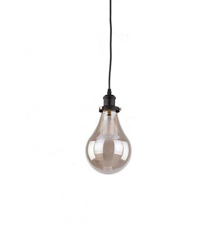 RUSTIK 117 VISILICA 1*E27 BLACK/AMBER GLASS