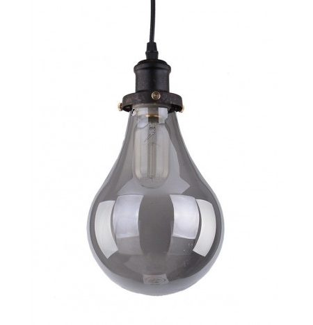 RUSTIK 119 VISILICA 1*E27 BLACK/SMOKED GLASS