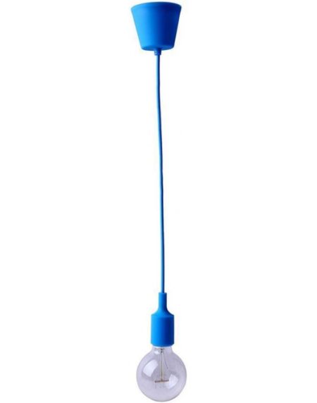 RUSTIK 119 VISILICA 1*E27 PLAVA pvc