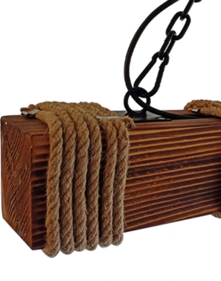 RUSTIK 171 LUSTER GREDA 4*E27 0.8met FM