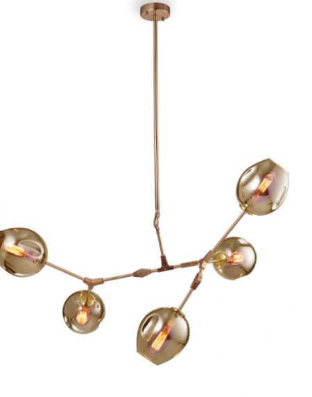 RUSTIK 91 LUSTER 5*E27 MESING