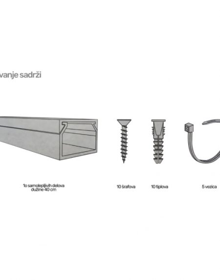 SET PVC KANALICA SAMOLEPLJIVA 4M (157in)