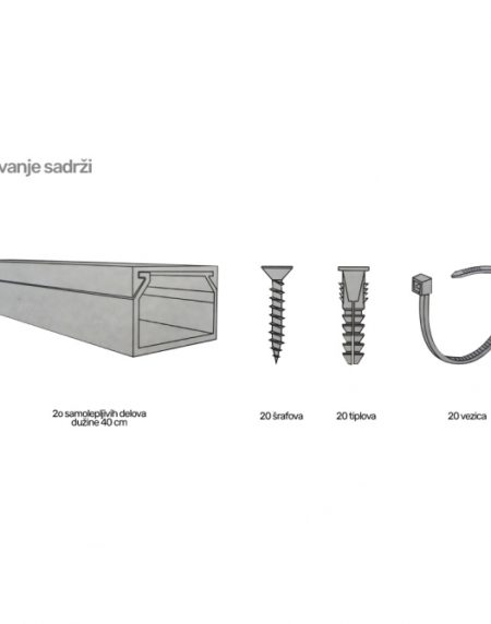 SET PVC KANALICA SAMOLEPLJIVA 8M (315in)