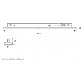SINSKA SVETILJKA JM-4073 41-66W 4000K 90° 1500mm CRNA - Слика 6