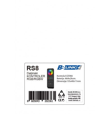 SKY DALJINSKI KONTROLER RS8 RGB/RGBW