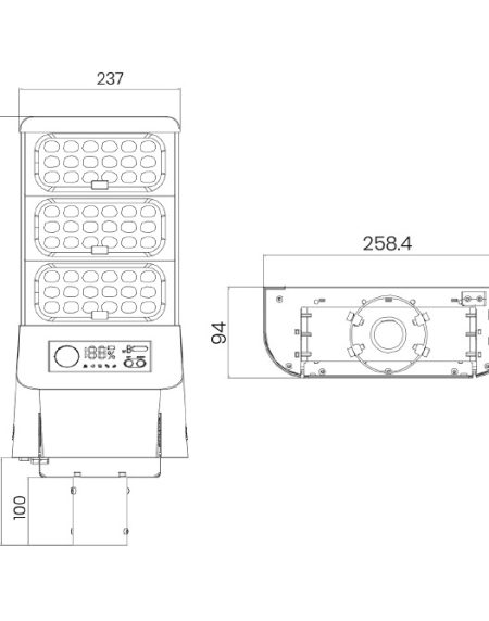 SOLARNA LED SVETILJKA ALFA SSL-59 39W 3000/5700K 9000lm IP65