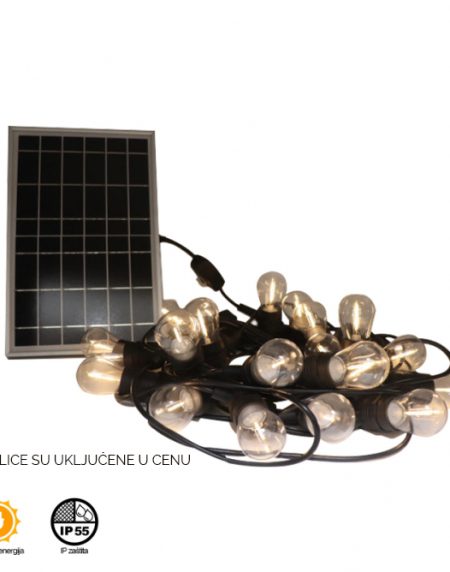 SOLARNA SVETILJKA B04 SET GRLA SA KABLOM IP55