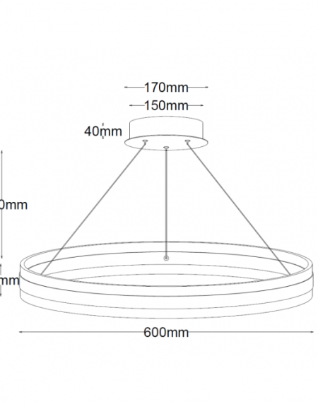 SOLEA 13 LUSTER 48W 3000/4000/6000K CRNA