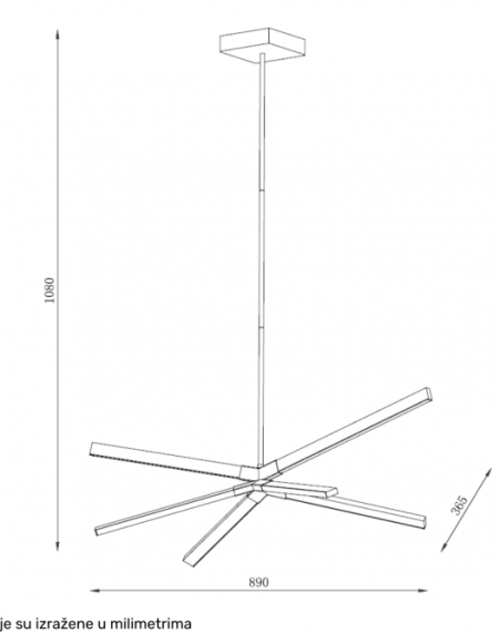 SOLEA 24 LUSTER 40W 3000K CRNA/DRVO