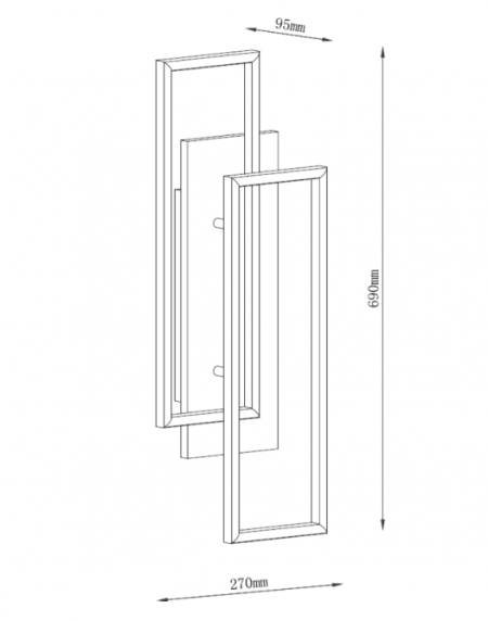 SOLEA 37 PLAFONSKA SVETILJKA 40W 3000/4000/6000K CRNA/DRVO DIM