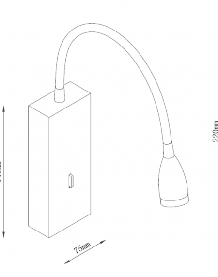 SOLEA 47 ZIDNA LAMPA 3W 3000K CRNA