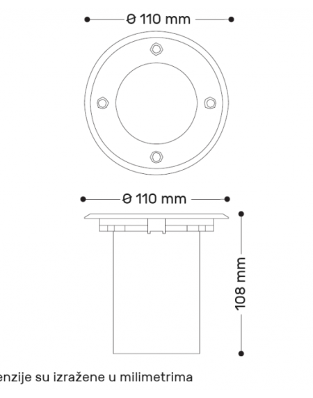 SVETILJKA AB3110 PODNA 1*GU10 IP67
