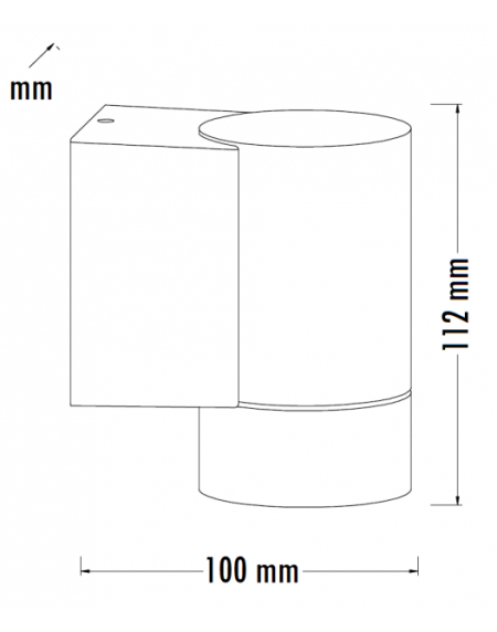 SVETILJKA W10171 ZIDNA 1*GU10 IP65 CRNA