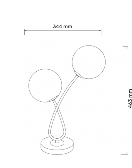 TALIA 47 STONA LAMPA 2*G9 CRNA/BAKAR