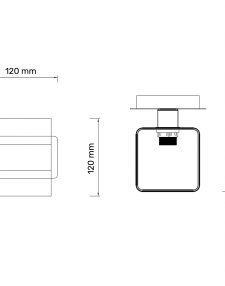 TALIA 55 ZIDNA LAMPA 1*E14 CRNA/HROM