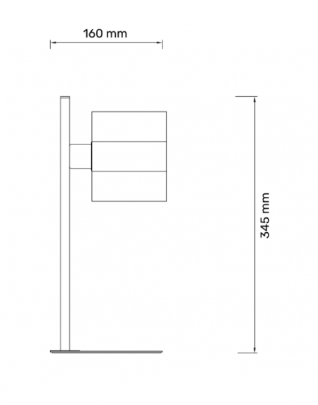 TALIA 56 STONA LAMPA 1*E14 CRNA/HROM