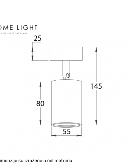 TALIA 81 SPOT LAMPA 1*GU10 CRNA