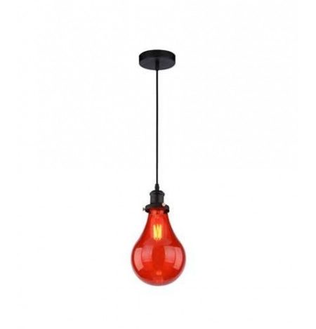 VESTA 266 VISILICA CHIC-PRETO/VM 1*E27 red glass