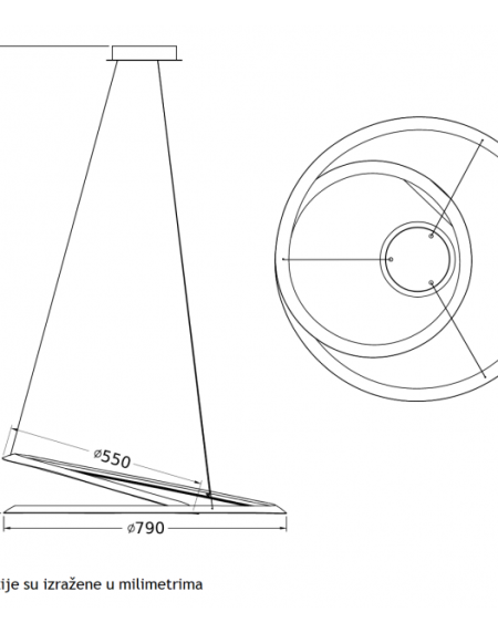 VESTA 464 VISILICA 60W 3000/4000K BELA