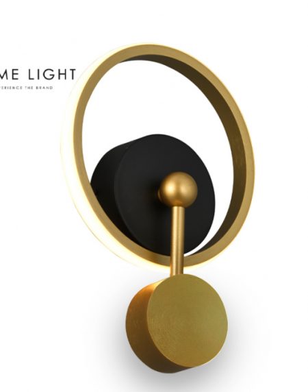 VESTA 468 ZIDNA LAMPA 15W 3000K CRNA/BRUSENO ZLATO