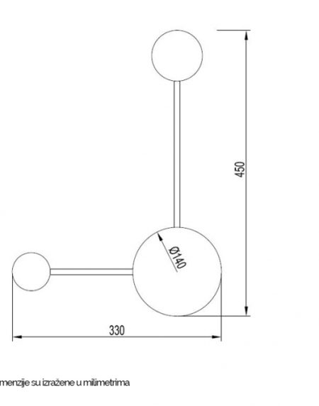 VESTA 472 ZIDNA LAMPA 8W 3000K CRNA