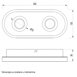 VESTA 475 PLAFONSKA SVETILJKA 10W+2*5W 3000K CRNA - Слика 5