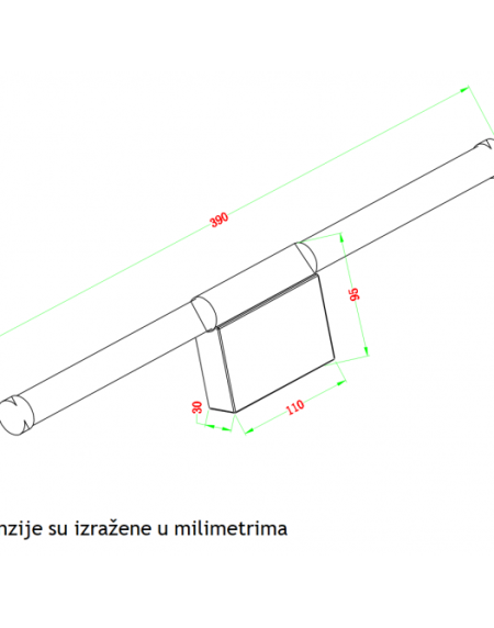 VESTA 496 ZIDNA LAMPA LED 7W 3000K ZUTA BRONZA