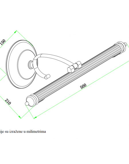 VESTA 499 ZIDNA LAMPA LED 8W 3000K BRONZA