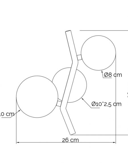 VESTA 559 ZIDNA LAMPA 2*G9 CRNA