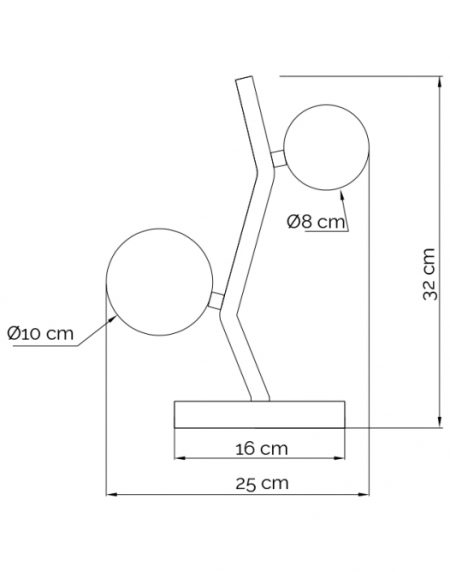 VESTA 560 STONA LAMPA 2*G9 CRNA