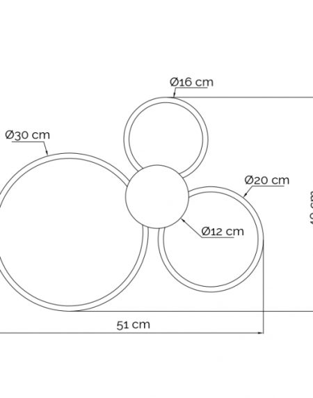 VESTA 564 LUSTER 38W 3000K CRNA/MESING