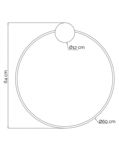 VESTA 566 ZIDNA LAMPA 30W 3000K CRNA/MESING
