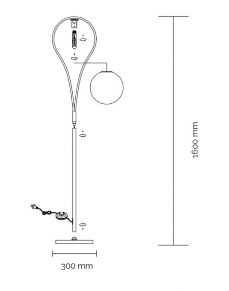 VESTA 578 PODNA LAMPA 1*E27 MESING  (1/2)