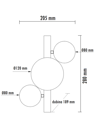 VESTA 599 ZIDNA LAMPA 3*G9 MESING