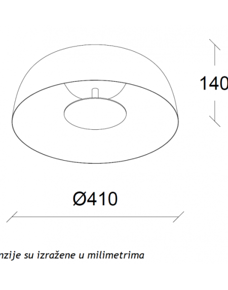 VESTA 628 PLAFONSKA SVETILJKA 20W 3000K CRNA