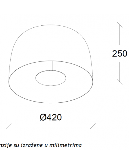 VESTA 630 PLAFONSKA SVETILJKA 20W 3000K CRVENA
