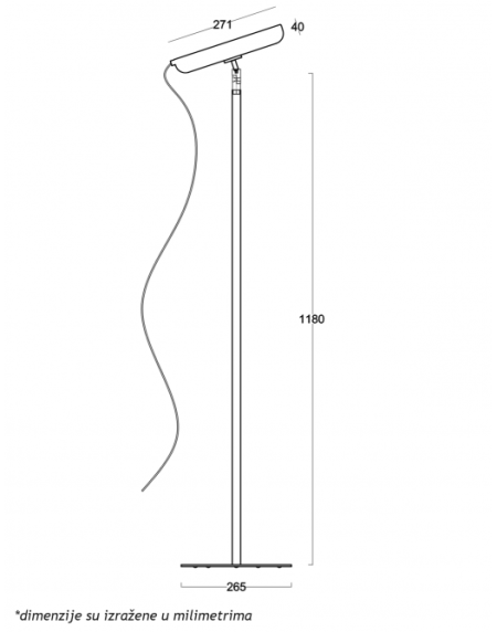 VESTA 635 PODNA LAMPA 24W BELA