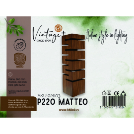VINTAGE MATTEO P220 PODNA LAMPA 1*GU10 (O 220 mm, h-800 mm) - SKU02603 - Слика 3